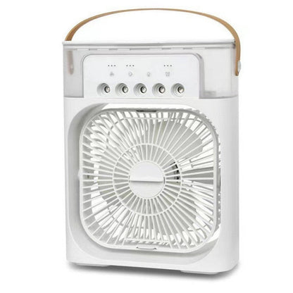Portable Misting Desk Fan – USB Rechargeable Air Cooler with 3 Speeds & Humidifier