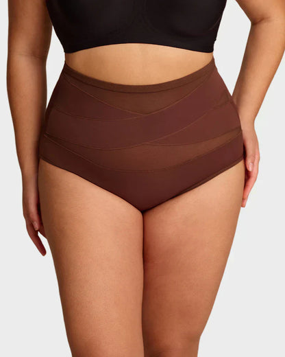 🌸Last Day-Buy 1 Get 3 Packs✨Plus-Size High-Waist Cross Tummy Control Panties