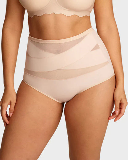 🌸Last Day-Buy 1 Get 3 Packs✨Plus-Size High-Waist Cross Tummy Control Panties