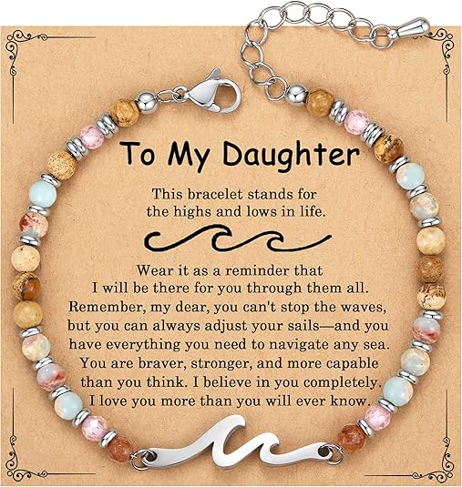 Dainty Gemstone Wave Bracelet