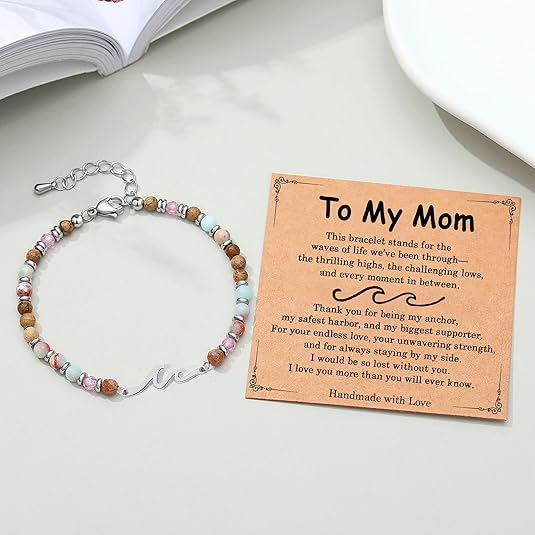 Dainty Gemstone Wave Bracelet