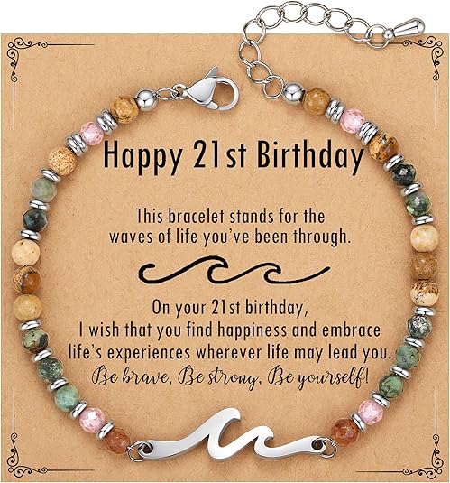 Dainty Gemstone Wave Bracelet