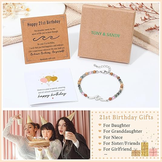 Dainty Gemstone Wave Bracelet