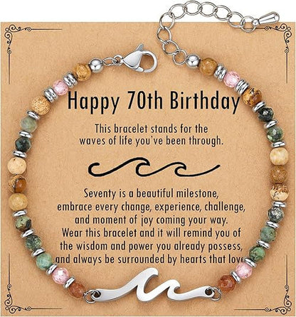 Dainty Gemstone Wave Bracelet