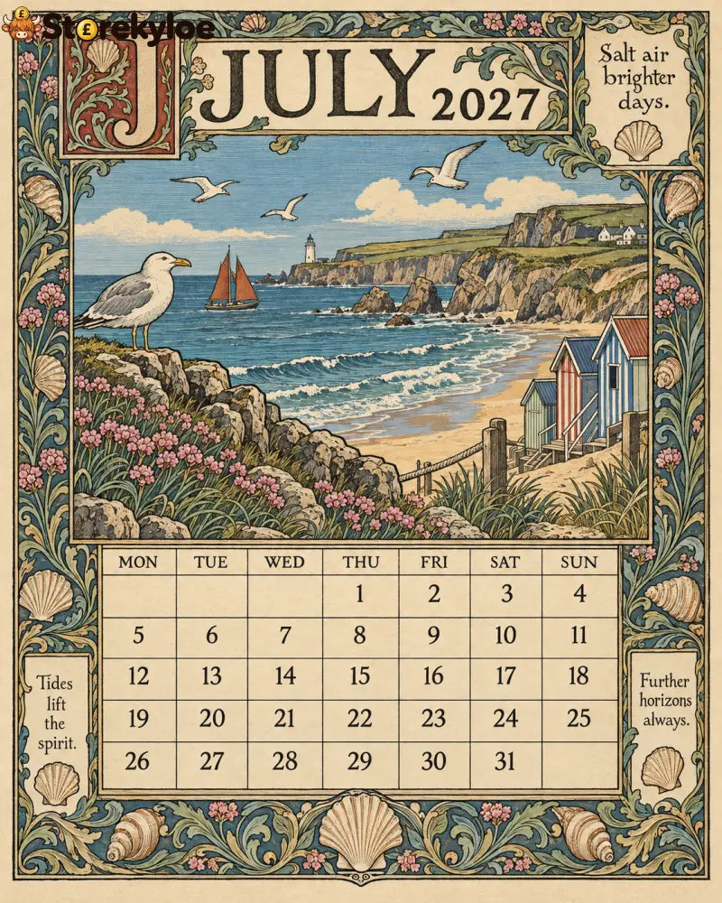 A Year in Britain 2027 – Vintage Storybook Wall Calendar
