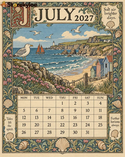 A Year in Britain 2027 – Vintage Storybook Wall Calendar