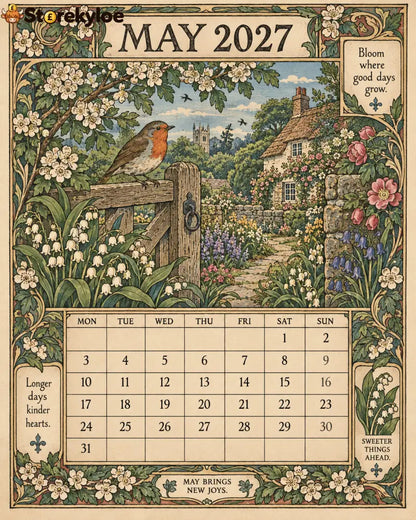 A Year in Britain 2027 – Vintage Storybook Wall Calendar