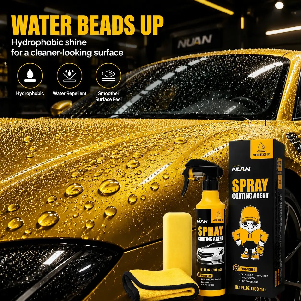 🔥Buy More Save More🔥Car Coating Spray-Professional Spray Coating with Superior Water Beading & UV Defense