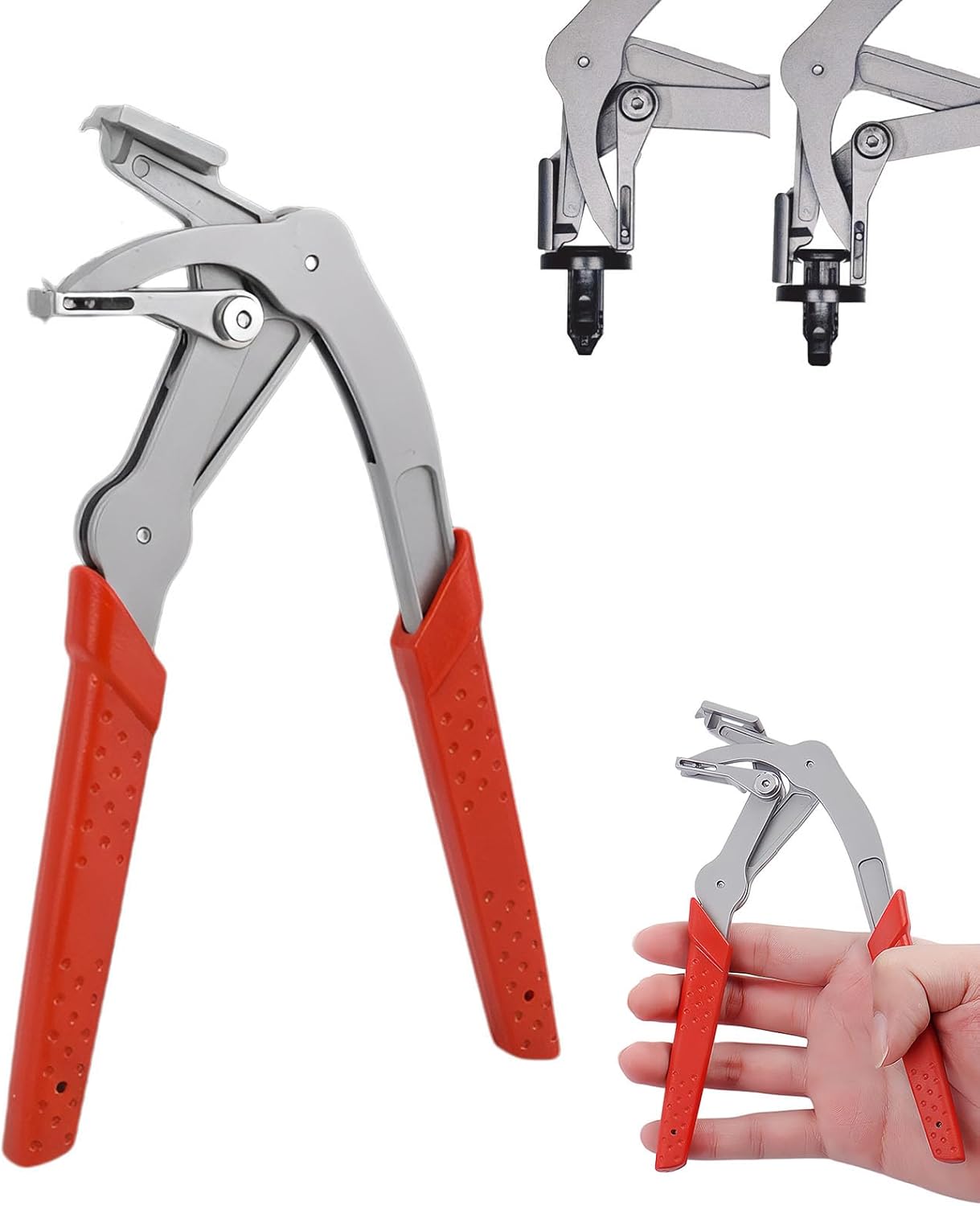 Car Clip Pliers & Trim Removal Tool, Spring-Loaded Fastener Rivet Remover for Auto Door Panels