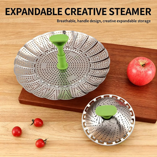 🥦Vegetable Steamer Basket for Cooking Food, Stainless Steel Veggie Steam Basket for Pot