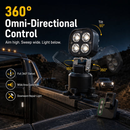 🏕️ Motorized Remote Control Laser LED Searchlight
