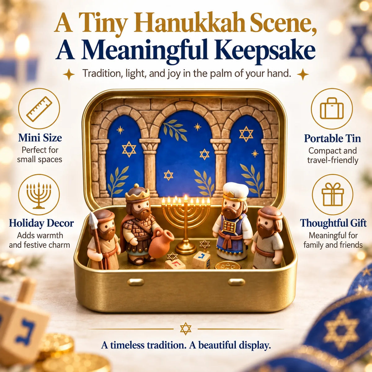 ✝️Religious Pocket-Size Mini Nativity Scene Set with Storage Box