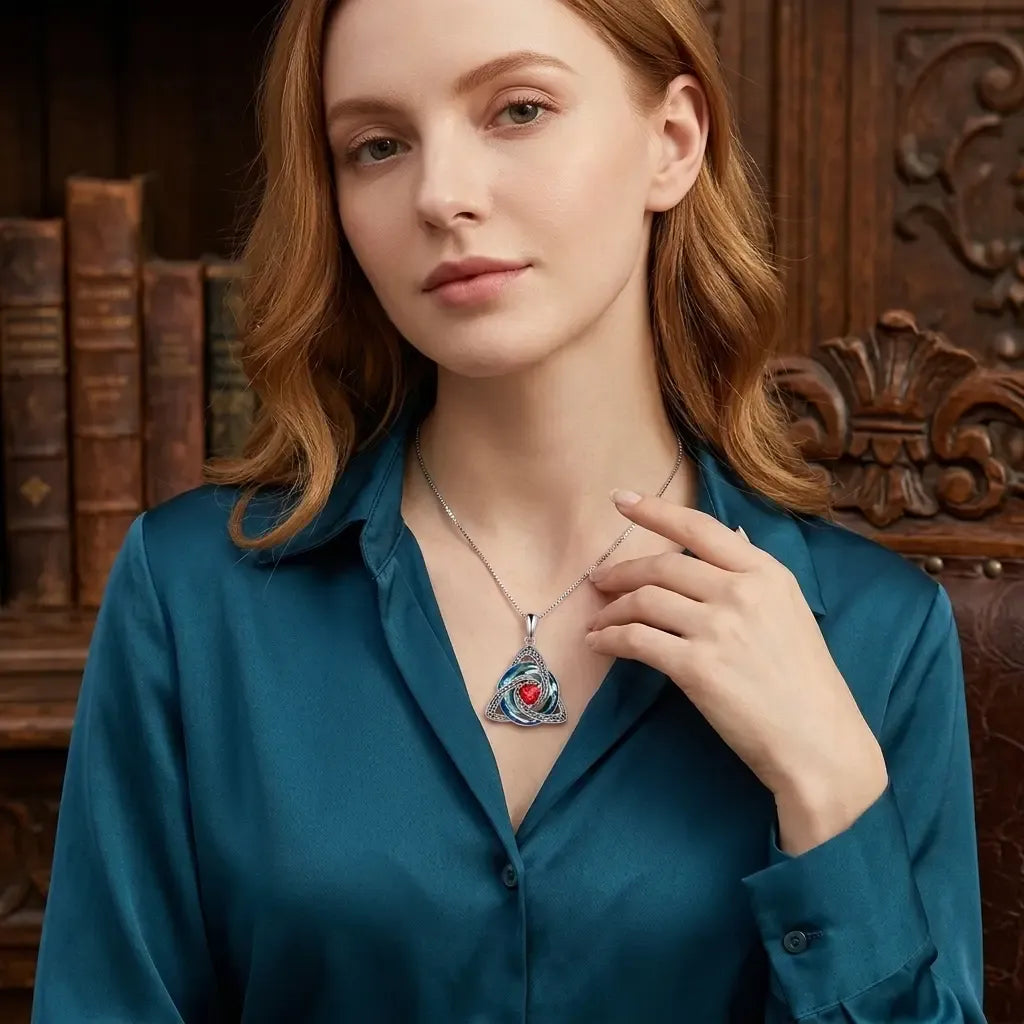 Birthstone Celtic Knot Necklace for Women