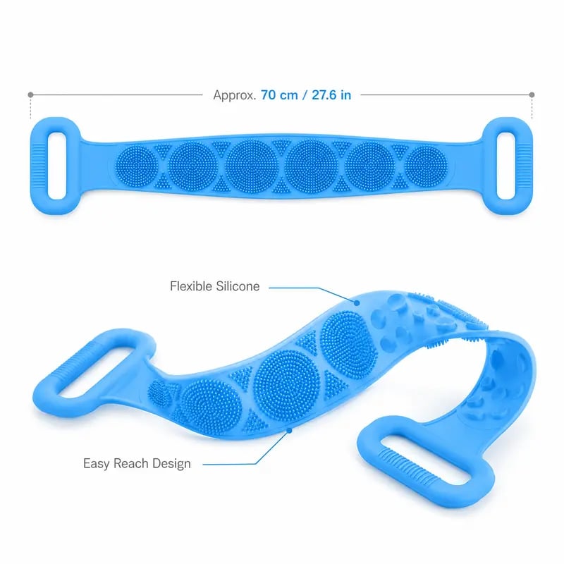 🔥HOT SALE 48% OFF🔥Long Silicone Shower Back Scrubber Exfoliating Bath Strap