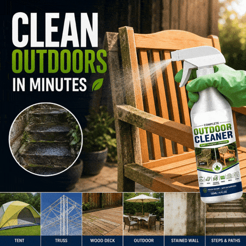 🌿 LIMITED-TIME 50% OFF! Outdoor Surface Cleaner Spray, Fast Acting Stain Remover for Patio, Wooden Furniture & Outdoor Surfaces