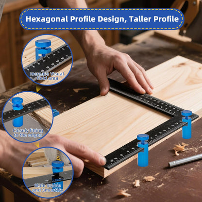 🛠️Tall Stair Gauges for Framing Square with Holder, for Carpentry Squares, Framing Jig Circular Saw