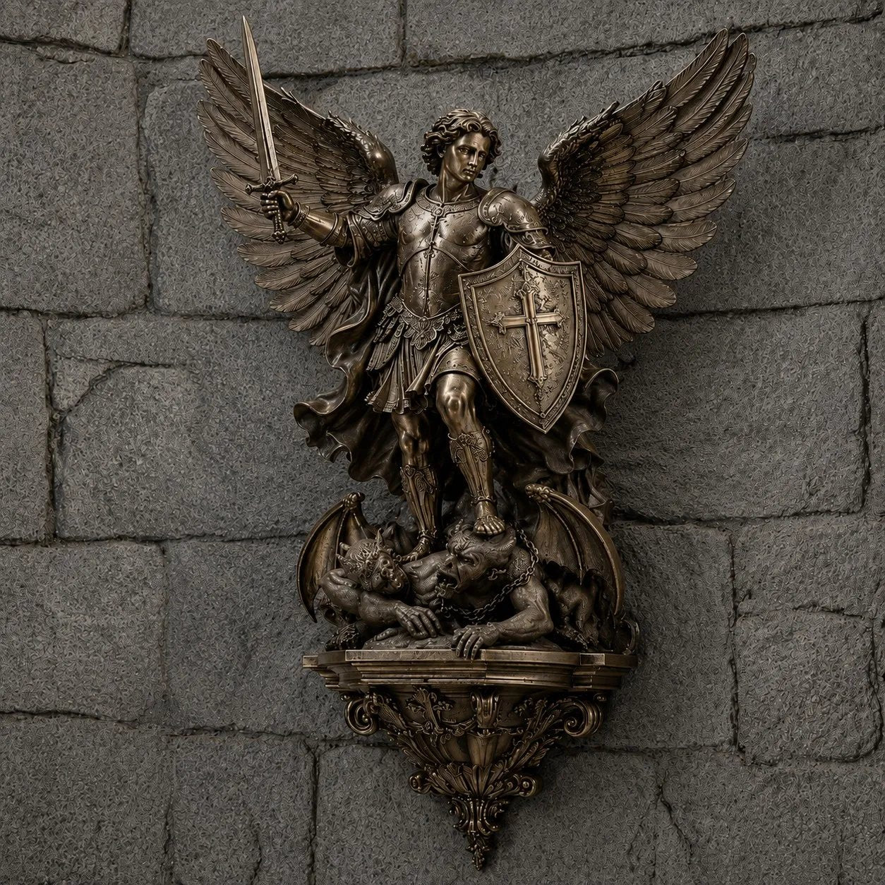 St. Michael Guardian Angel Wall Light