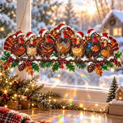 ✨ Whimsical Winter Suncatchers(11 types) | Shatterproof "Stained-Glass" Window Hangings 🎄
