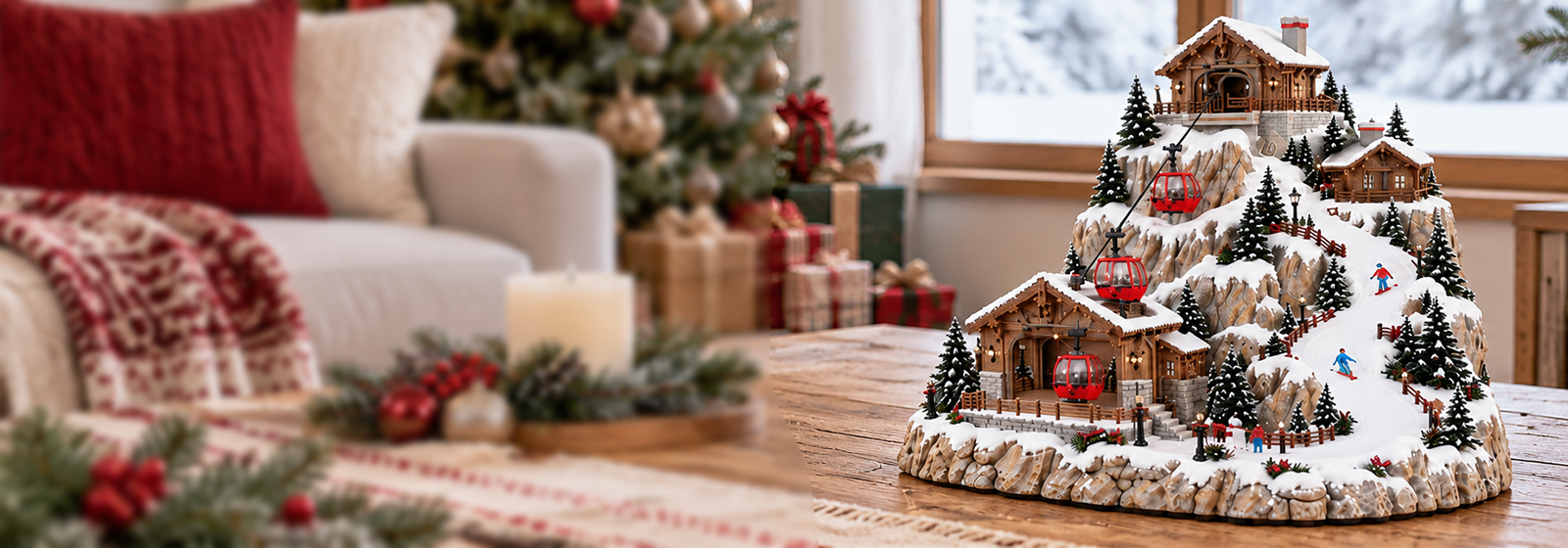 A Living Winter Mountain Scene