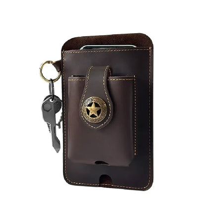 Vintage Cowhide Leather Waist Bag