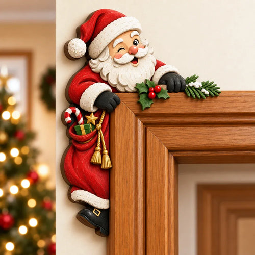 ⏳ Last Day 49% OFF – 🎄Christmas Peekaboo Door Frame Corner Decor | 8 Festive Character Designs with Left & Right Options for Doorways, Entryways & Holiday Corners ✨