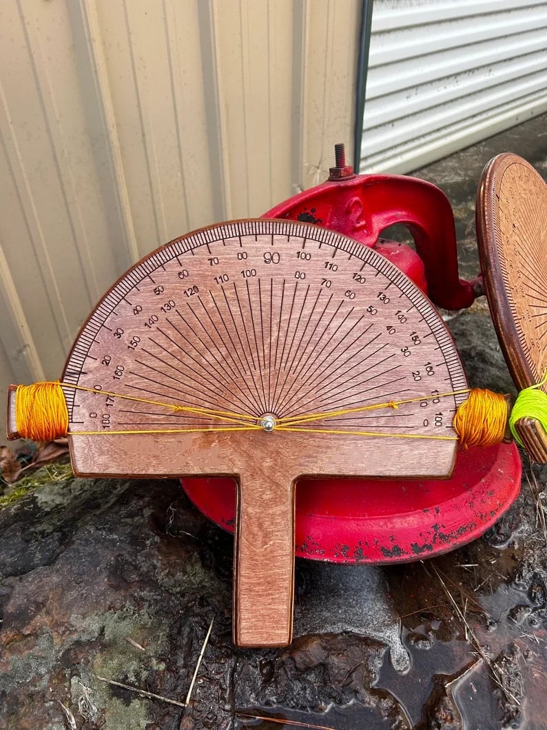 🔥 📐 Precision Angle Finder – Handcrafted Birch Wood Degree Tool