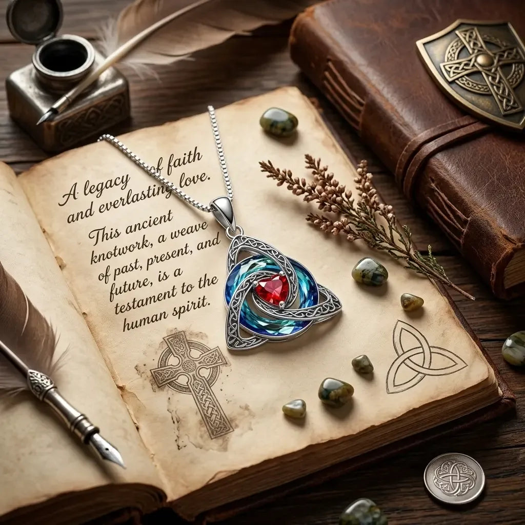 Birthstone Celtic Knot Necklace for Women