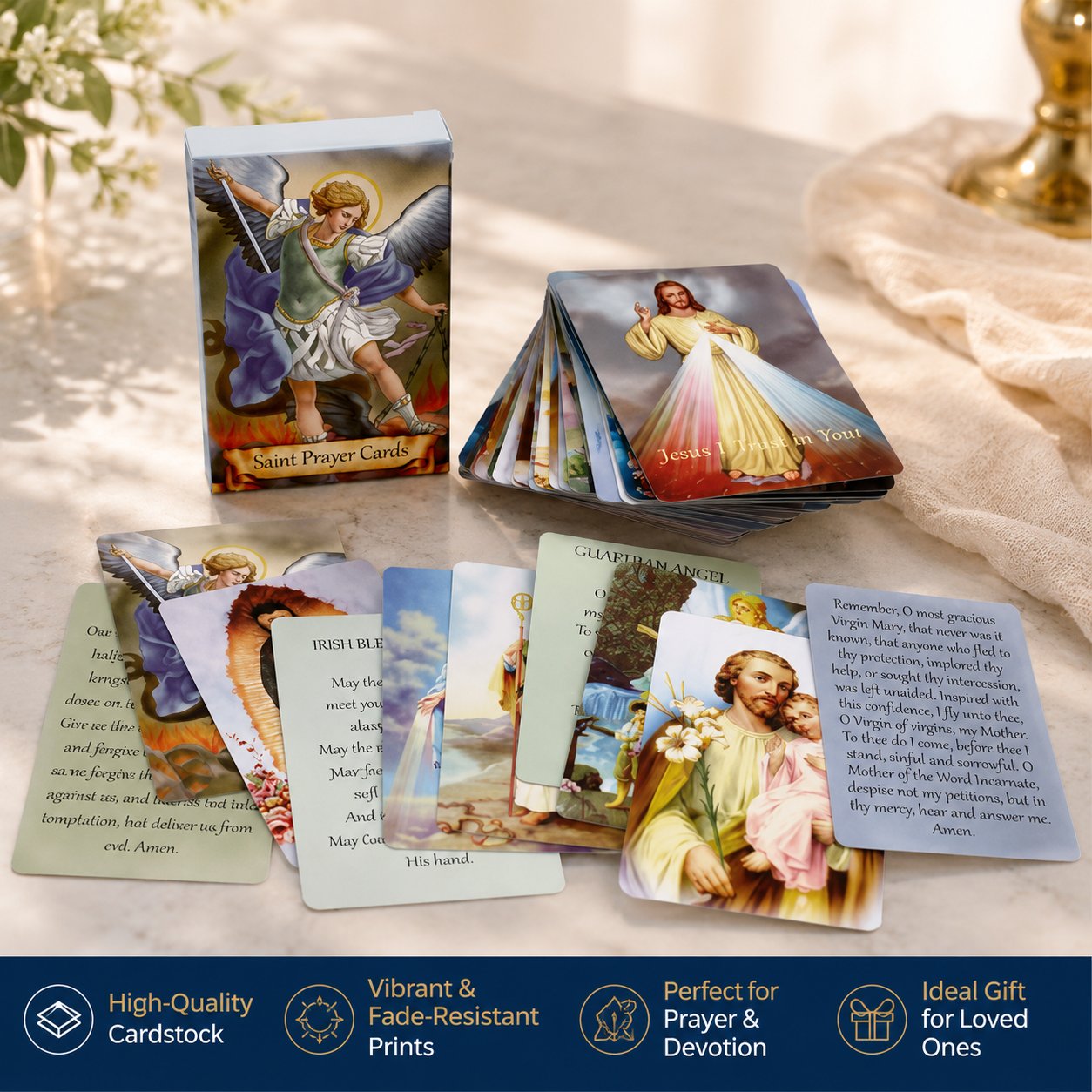 🙏 Genuine Leather Holy Card Holder – Compact Catholic Prayer Card Wallet for Church & Daily Prayer✝️