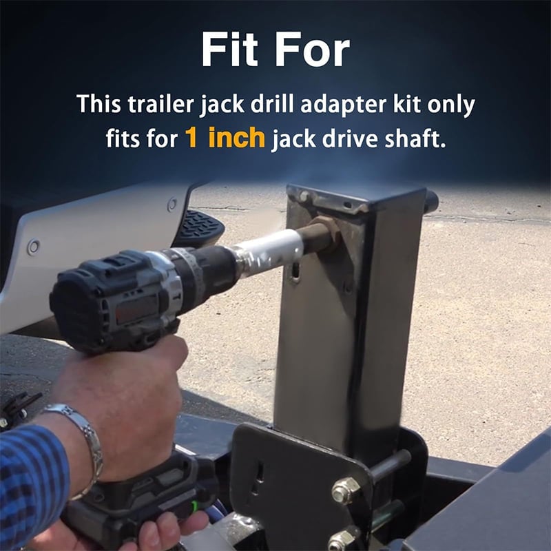 Stainless Steel Trailer Jack Electric Drill Adapter