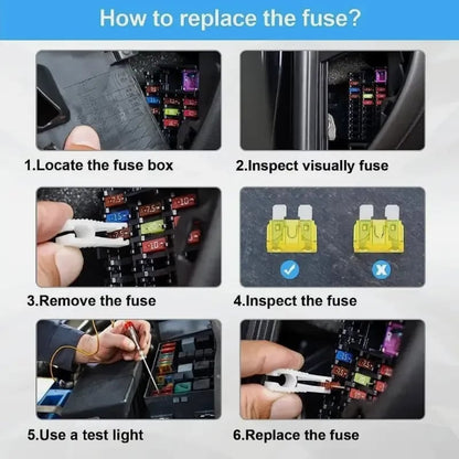 306PCS Car Blade Fuse Kit – Complete Auto Fuse Assortment with Tester & Puller