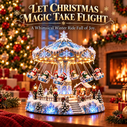 🎄 Kerstaanbieding: 49% korting! 🐧 Pinguïn Winter Swing Carnival – Draaiende kerstdecoratie met lichtjes ❄️✨