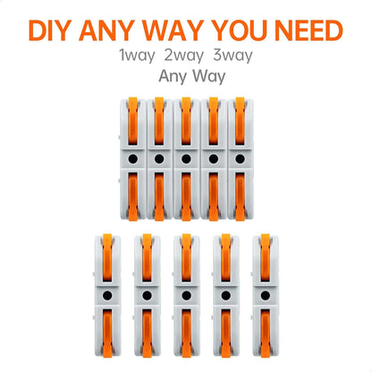 Universal Quick Lever Electrical Wire Connectors (24-12 AWG) Assortment (50/100Pcs)