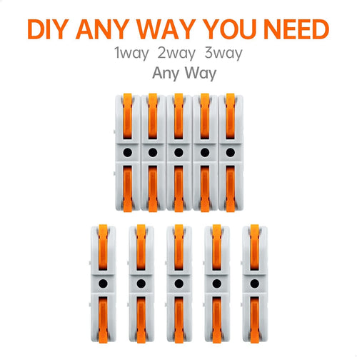 Universal Quick Lever Electrical Wire Connectors (24-12 AWG) Assortment (50/100Pcs)