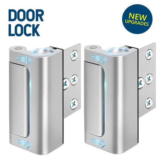 🔥Buy More Save More🔥2-Pack Security Door Locks, Heavy-Duty Aluminum Alloy, Anti-Force Intrusion