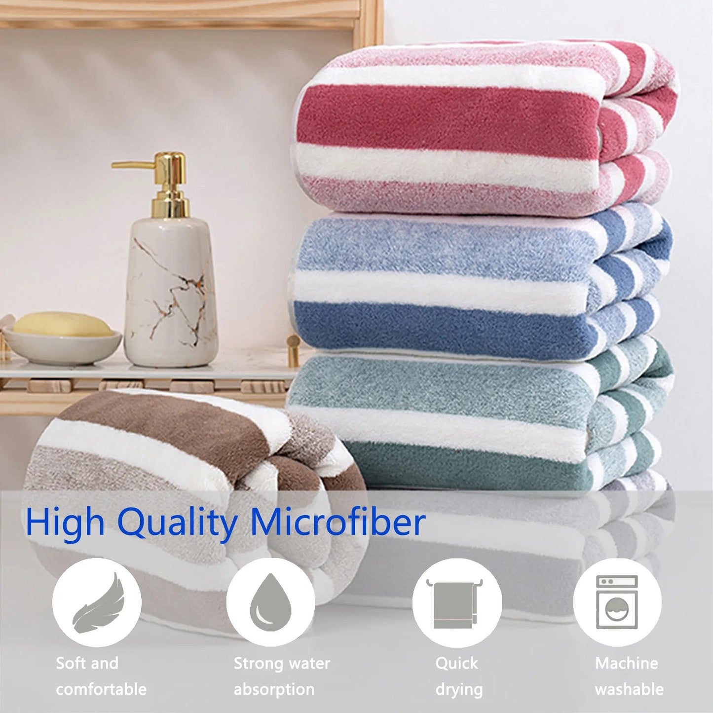 🐶The Ultimate Quick-Dry Dog Bathrobe | Ultra-Absorbent & Stylish Striped Spa Wrap