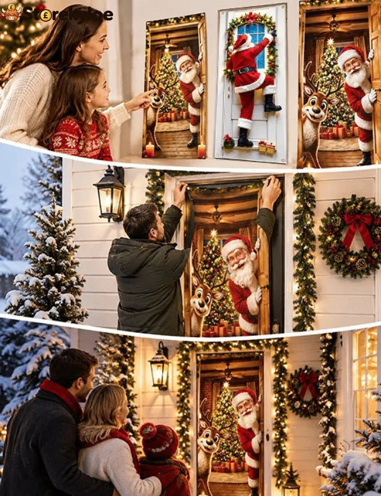 🎅 Christmas Door Cover: Turn an Ordinary Front Door Into a Christmas Showstopper in Minutes