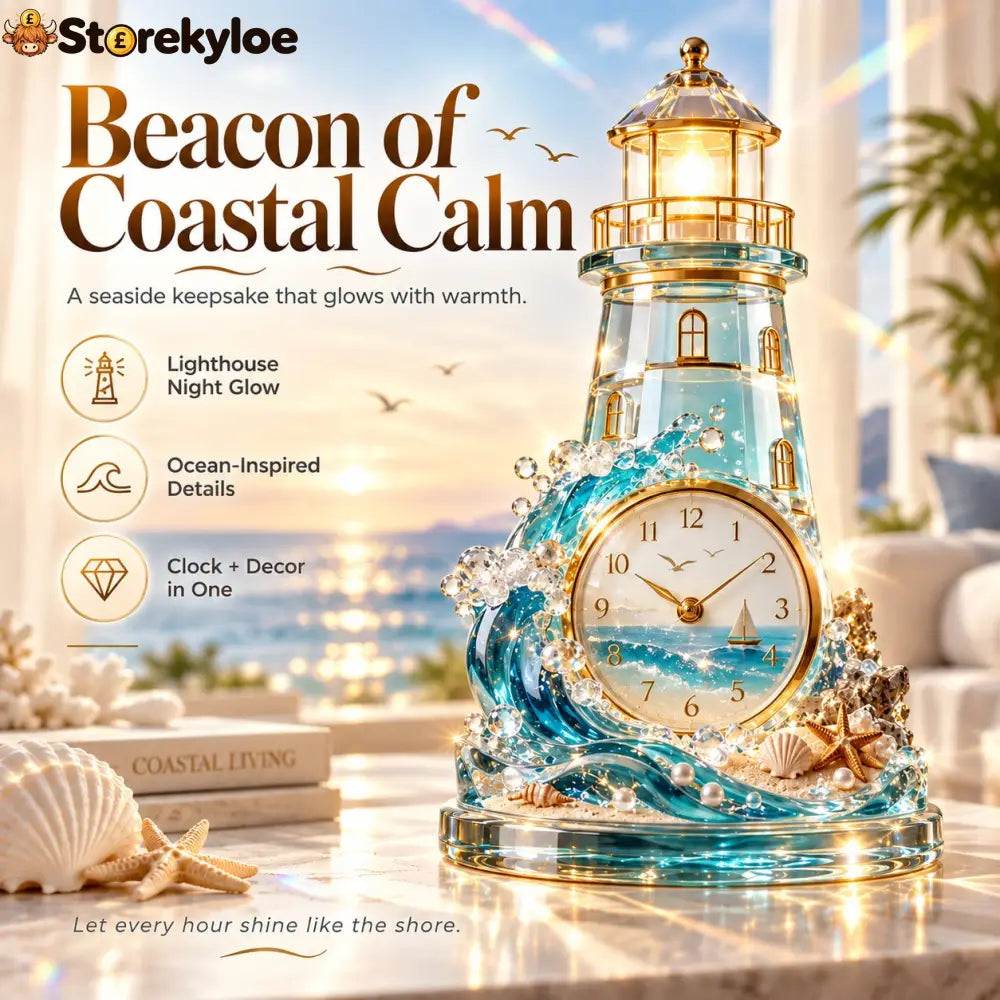🌊 Coastal Glow Crystal Clock Collection, Bring the Beauty of the Sea Home ✨