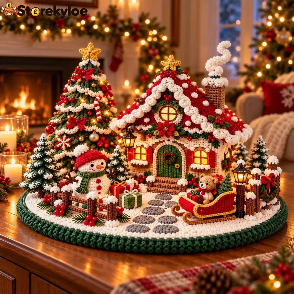 Crochet Christmas Chalet Winter Village Pattern - Amigurumi