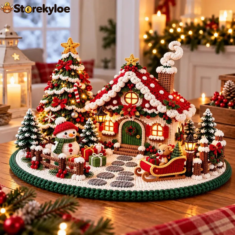 Crochet Christmas Chalet Winter Village Pattern - Amigurumi