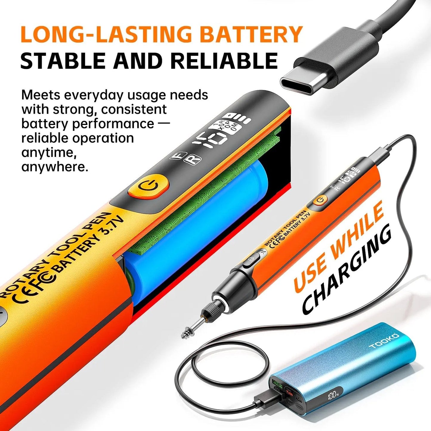 39-Piece Mini Cordless Rotary Tool Kit