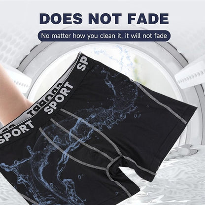 5 Pack Men's Letter Tape Boxer Brief, Casual Comfy Breathable Underwear for Daily Wear