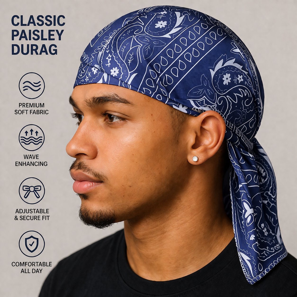 Paisley Cooling Headscarf Cap