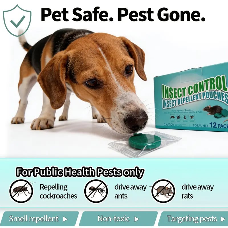 💖12-Pack Rodent Repellent Balls for Home Kitchen Effective Pest Control Solution
