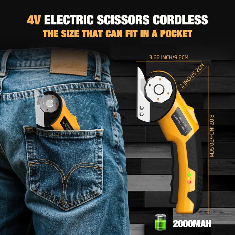Cordless Electric Scissors 4V – Rechargeable Heavy Duty Cutter