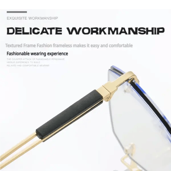 All-Black Progressive Reading Glasses for Seniors Auto-Adjusting Lenses • Clear Indoors & Outdoors • UV & Blue Light Protection