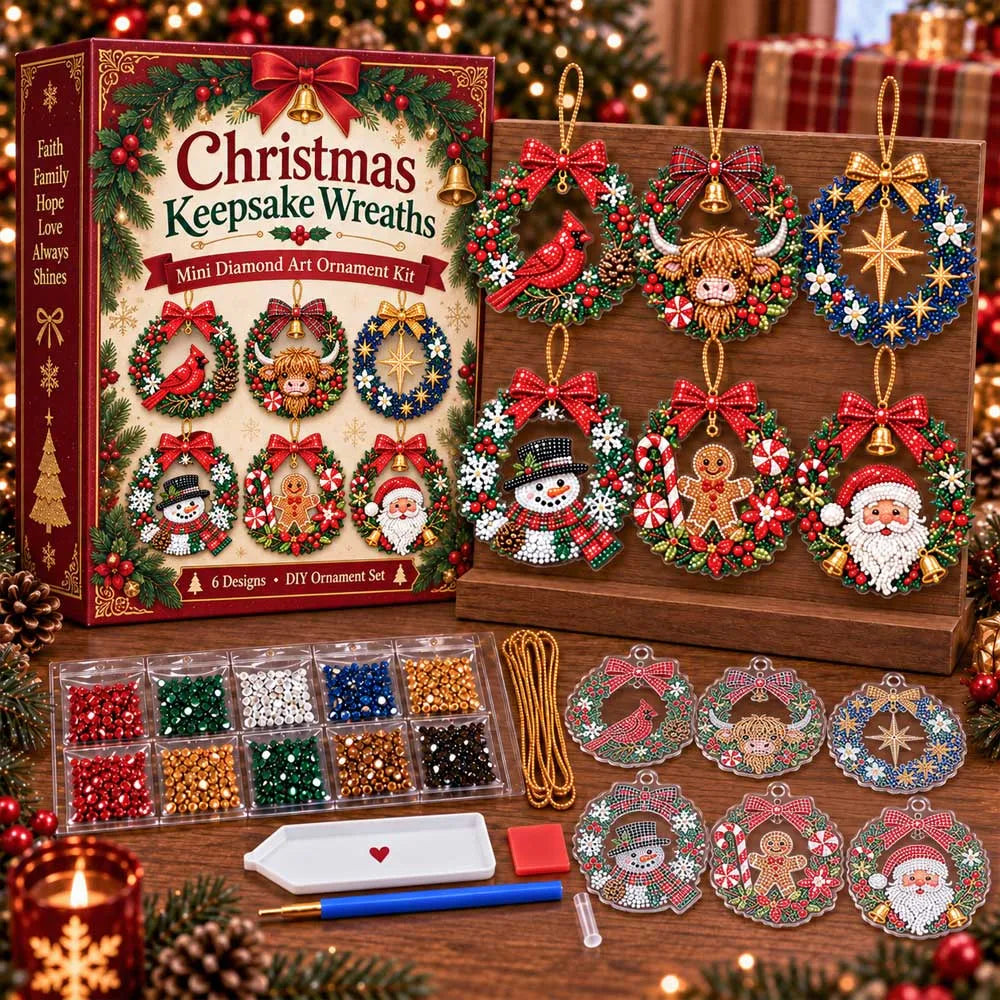 🔥LAST DAY 50% OFF - 🌲Christmas Keepsake Diamond Art Ornament Kit💎