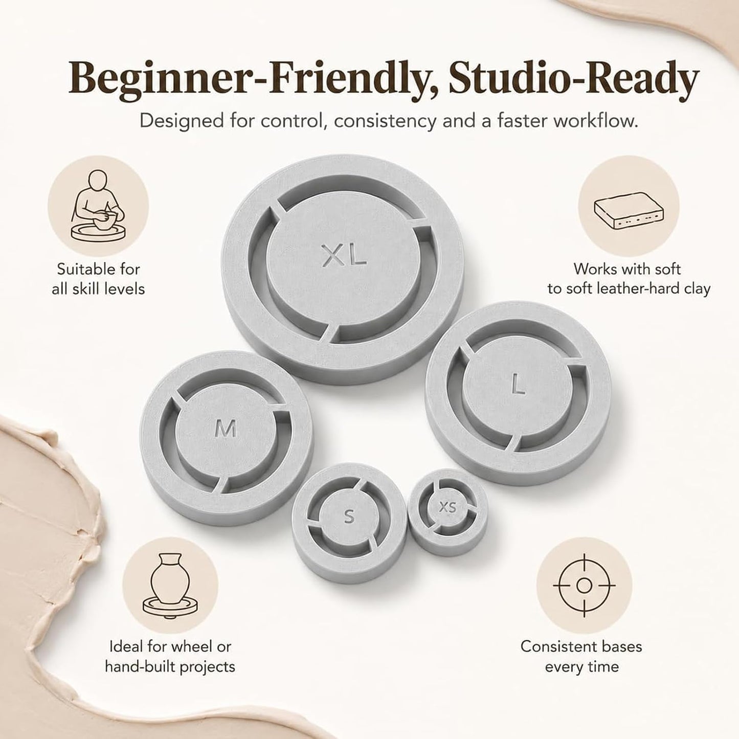 🔥Last Day 48% OFF - Pottery Foot Ring Tool