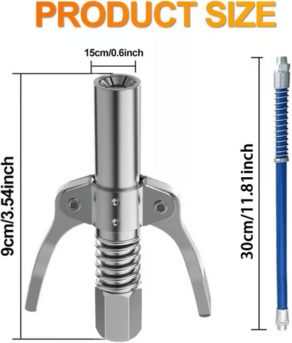 12000PSI 6-Jaw Stainless Steel Leak-Proof Universal Grease Tool Coupler