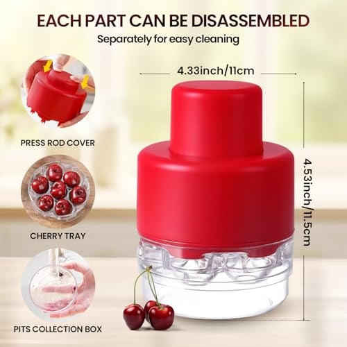 🍒Cherry Pitter Tool: Multi-functional 7-Hole Core Remover for Jam Making🍯