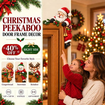 ⏳ Last Day 49% OFF – 🎄Christmas Peekaboo Door Frame Corner Decor | 8 Festive Character Designs with Left & Right Options for Doorways, Entryways & Holiday Corners ✨